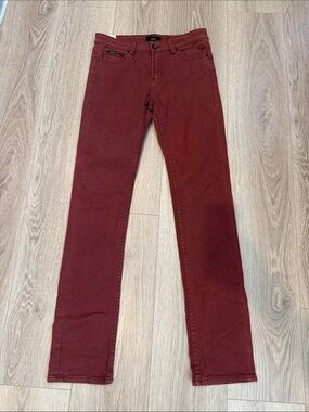 OBEY DARK BURGUNDY "TIGHT STRETCH STRAIGHT LEG" JEANS size 30